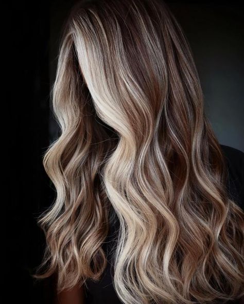 Almost White Money Piece on Cinnamon Brown Hair Money Piece Highlights, Brown Hair With Blonde Balayage, Blonde Money Piece, Money Piece Hair, Reverse Balayage, Trend Ideas, Cute Hair Colors, Brown Hair Inspo, Brunette Hair With Highlights