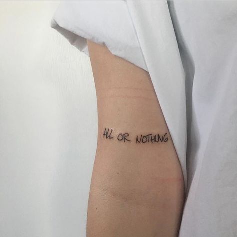 All Or Nothing Tattoo, State Champs, All Or Nothing, Mini Tattoos, She Said, Tattoo Quotes, Tatting, Tattoos, On Instagram