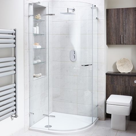 Liquid Hinge Door 900 | bathstore Shower Room Ideas, Pivot Door, Frameless Shower Enclosures, Attic Bathroom, Quadrant Shower Enclosures, Shower Enclosures, Quadrant Shower, Attic Renovation, Frameless Shower