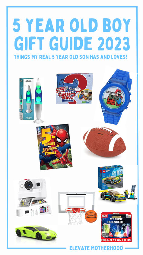 Gift ideas for the 5 year old boy in your life! Tried and true gifts my real 5 year old son loves and things on our list for him this year! Christmas Present Ideas - Gift Guide - Best Toys 2023 Christmas Gifts For 5 Year Boy, Gift Ideas For 5 Year Boy, Toys For 5 Year Boy, Gifts For 5 Year Boy, Amazon Christmas Gifts, Presents For Boys, Christmas Guide, Monster Truck Party, Christmas Gifts For Boys