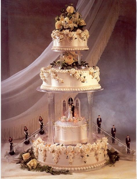 Wedding Cake Staircase Wedding Cake, Blush Wedding Cake, Fountain Wedding Cakes, Bridal Cakes, Blush Wedding Cakes, Extravagant Wedding Cakes, Ivory Wedding Cake, Wedding Cake Fresh Flowers, Big Wedding Cakes