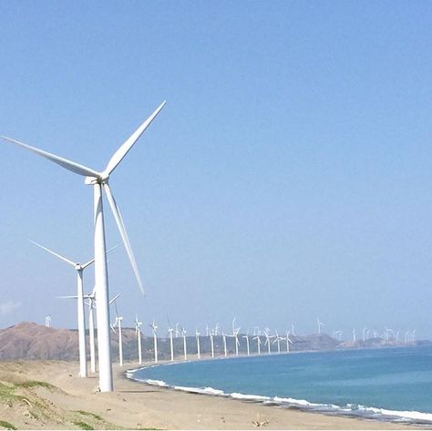 Bangui Windmill, Ilocos Norte Bangui Windmills Ilocos Norte, Ilocos Norte, Wind Turbines, Wind Turbine, Places To Visit, Quick Saves, Norte