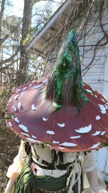 🥀Mossyfox 🍂 on Instagram: "Hand over all your goodboy points, sinner 👇 #mushroomhat #mushroomwitch #mushroomwitchhat #witchhat #mushroomdance" Horror Mushroom, Mushroom Outfits, Mushroom Witch, Mushroom Outfit, Forest Princess, Mushroom Costume, Mushroom Hat, Morel Mushroom, Brown Mushroom