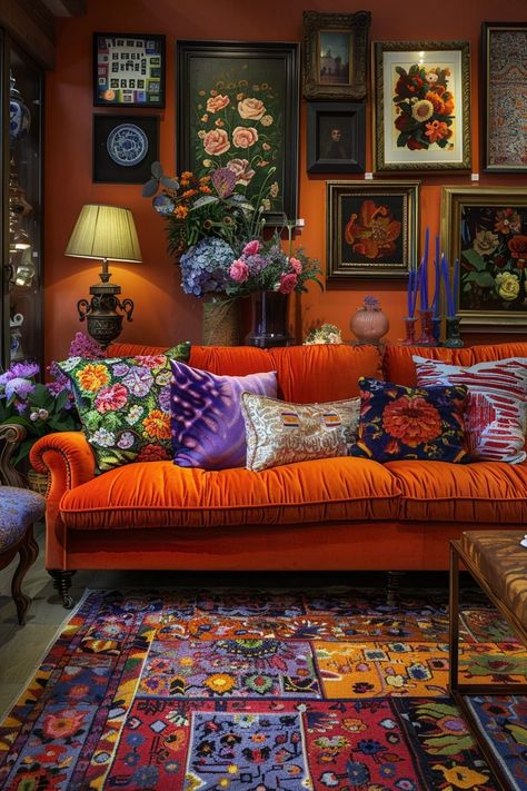 29 Cozy Maximalism Decor Ideas for a Vibrant Yet Relaxing Home Cozy Maximalism, Maximalism Decor, Reading Nook Ideas, Gothic Dollhouse, Relaxing Home, Painting Antique Furniture, Small Cottage Homes, Whimsical Home Decor, Book Corner