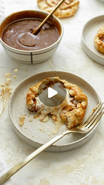 Erin Kyles on Instagram: "Galettes aka lazy girl apple pie (🙋🏼‍♀️) These salted caramel apple galettes are flaky, buttery, filled with spiced apples & of course topped with vanilla ice cream and salted caramel sauce. Grab the recipe on my blog!
.
.
.
.
.
#galette #applegalette #applepie #baking #seriouseats #recipes #bakefromscratch #bakefeed #bakingrecipes #bakingreels #saltedcaramel #easyrecipes #smallbatchbaking #bakinglove #foodblogger #foodblogfeed #foodphotography #foodphotographyandstyling #fallrecipes" Salted Caramel Apple Cookies Bon Appetit, Chai Spiced Apple Pie, Apple Honey Galette, Apple Cinnamon Galette, Salted Caramel Apple Galette, Apple Galette, Small Batch Baking, Salted Caramel Sauce, Lazy Girl