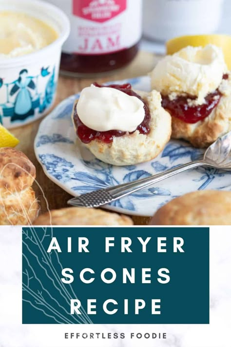 Air Fryer Scones, Air Fryer Cake Recipes, Air Fryer Recipes Dessert, New Air Fryer Recipes, Air Fryer Recipes Snacks, Gluten Free Scones, Cooks Air Fryer, Air Fried Food, Air Fryer Oven Recipes