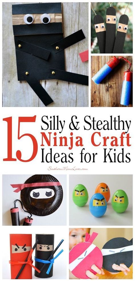 Ninja Crafts For Kids, Ninja Craft, Ninja Activities, Crafts For Kids Easy Diy, Ninja Crafts, Ninja Warrior Gym, Homemade Pirate Costumes, Ninja Theme, Summer Camp Themes