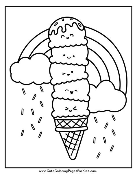 Cute Coloring Pages For Kids - Free Printable Coloring Sheets for Kids Cute Coloring Pages For Kids, Cupcake Coloring Pages, Monster Truck Coloring Pages, New Year Coloring Pages, Family Coloring Pages, Witch Coloring Pages, Space Coloring Pages, Coloring Book Download, Colour Therapy