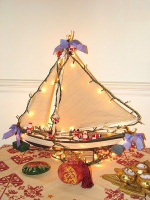 Karavaki, Christmas Boat, Greek Customs and Traditions - Greeker Than The Greeks Greek Christmas Boat, Greek Christmas, Greek Flag, The Greeks, Paper Boat, Dark Winter, Hearth And Home, Saint Nicholas, Wooden Boats