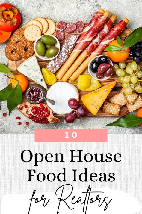 Happy Hour Open House, Agent Open House Ideas, Snacks For Open House Real Estate, Open House Ideas For Business, Real Estate Agent Open House Ideas, Easter Open House Ideas, Business Open House Food Ideas, Broker Open House Food Ideas, Open Houses Ideas For Realtors