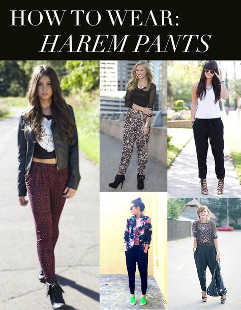 How To Wear Harem Pants Outfits, Harem Pants Winter Outfit, Black Harem Pants Outfit, Jogger Outfits, Harem Pants Outfit, Harlem Pants, Closet Revamp, Black Harem Pants, Slouchy Pants