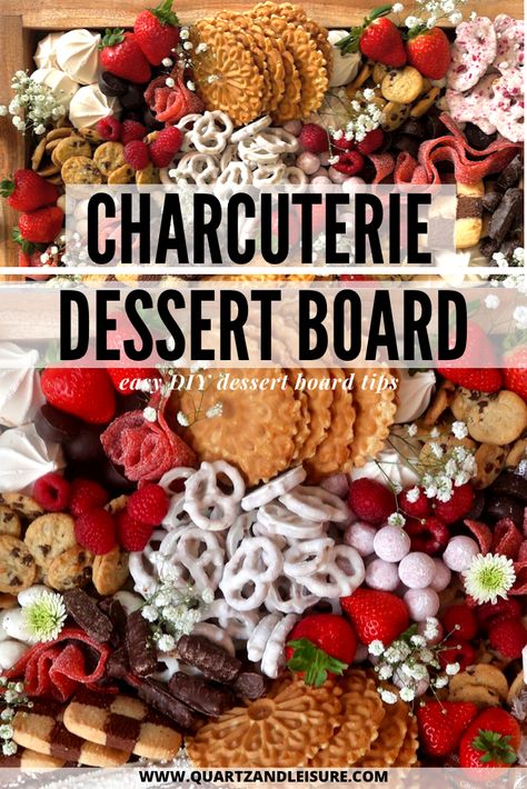 Dessert Churterrie Board Ideas, How To Build A Dessert Charcuterie Board, Dessert Board Platter Birthday, Desert Boards For Parties, Cheesecake Charcuterie Board, Dessert Charcuterie Table, Dessert Trays For Party, Charcuterie Truck, Cupcake Charcuterie Board