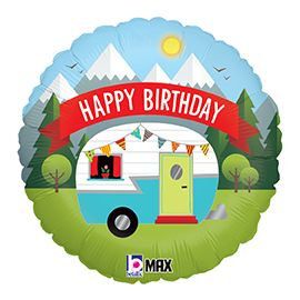 Camper Birthday Balloon Pkg Camping Balloon Happy Birthday Balloons Made in USA RV Trailer Birthday Balloons by PartySurprise on Etsy Woodland Party Decor, Balloon Board, Rustic Birthday, Camping Theme Party, Woodland Birthday Party, Camping Birthday Party, Backyard Birthday, Celebrate Everything, Woodland Birthday