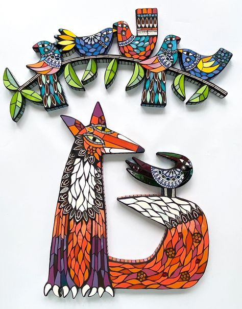 Buy beautiful mosaic art - Amanda Anderson Mosaics Shop Amanda Anderson, Mixed Media Mosaic, Mosaic Animals, Mosaic Birds, Mosaic Art Projects, Mosaic Tile Art, Bird Houses Painted, Mosaic House, Stained Glass Designs