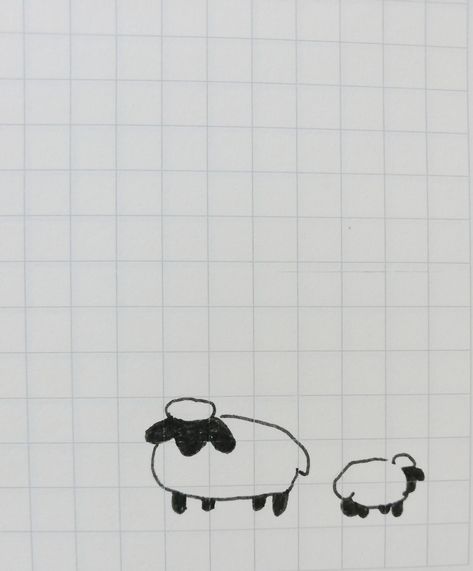 Minimalist doddle drawing animal black sheep reference photo Sheep Doodle Simple, Easy Sheep Drawings, Sheep Reference, Sheep Doodle, Doodle Easy, Sheep Drawing, Printmaking Ideas, Art Major, Card Party