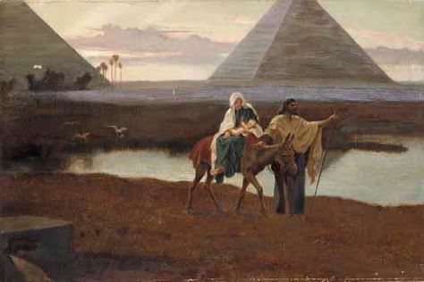 Frederick Goodall - The Flight into Egypt The Flight Into Egypt, Flight Into Egypt, Joseph Of Arimathea, Liturgical Year, Blessed Family, Our Lady Of Sorrows, Egypt Travel, All I Ever Wanted, Light Of The World