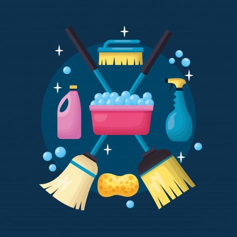 Spring cleaning tools | Free Vector #Freepik #freevector #house #home #brush #spring Spring Cleaning Tools, Cleaning Cartoon, Cleaning Icons, Cleaning Service Logo, Business Cartoons, Office Cleaning Services, Diy Gift Set, Flat Icons Set, Kids Cleaning