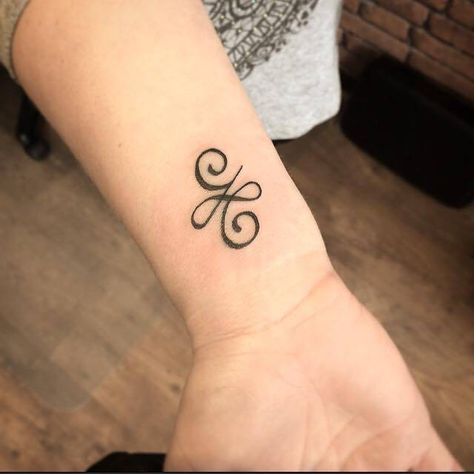 New beginnings symbol tattoo for Sam. New Beginning Symbol, New Beginning Tattoo, Female Tattoos, Omerta Tattoo, Symbol Tattoo, Men Tattoos, Wrist Tattoos For Women, Symbol Tattoos, Tattoo Videos