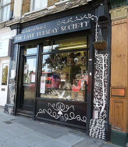 The Last Tuesday Society! - An odd little curio shop at the end of Mare Street, Hackney Gothic Store Interior, Episode Ideas, Gothic Store, Track Food, Storefront Windows, Bohemian Witch, Curio Shop, Sunbrella Awning, Unique Shops