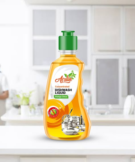 Airlia-Dishwash-Liquid Dishwashing Liquid Packaging, Dish Washing Liquid, Plastic Bottle Design, Detergent Brands, Soap Packaging Design, Detergent Bottles, Fruit Packaging, Bottle Design Packaging, Bottle Label Design