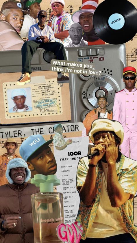 Tyler The Creator Wallpaper, 일본 패션, Music Collage, Music Poster Design, Wallpaper Collage, Y2k Wallpaper, Rap Aesthetic, Picture Collage Wall, Tyler The Creator