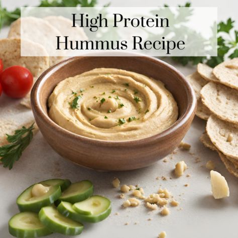 High Protein Hummus, Protein Hummus, Creamy Hummus Recipe, Snack Attack, Hummus Recipe, Hemp Seeds, Cottage Cheese, Protein Powder, Yummy Snacks