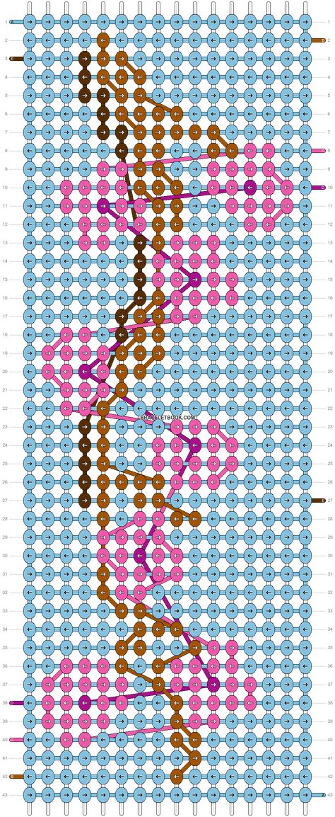 Alpha pattern #26941 variation #22125 | BraceletBook Cherry Blossom Alpha Pattern, Sakura Branch, Flower Tree, Macrame Tutorial, Flower Branch, Alpha Pattern, Soda Pop, Alpha Patterns, Flowering Trees