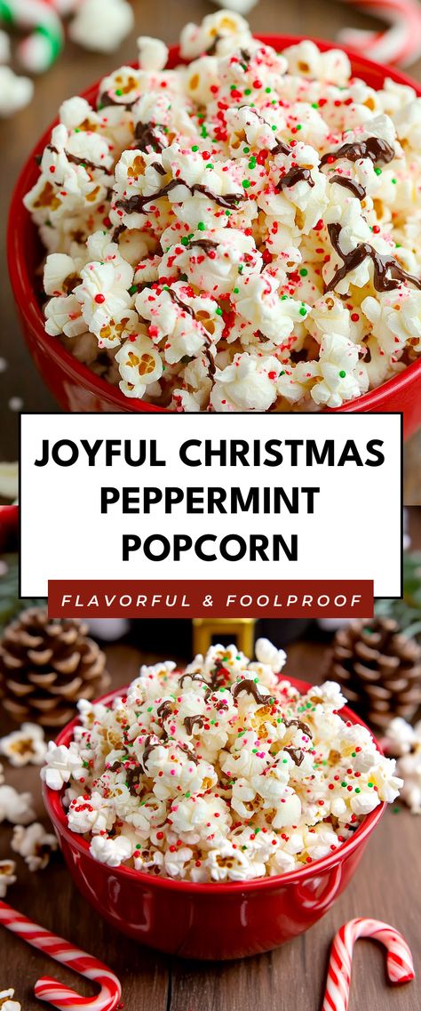 Image for Joyful Christmas Peppermint Popcorn Peppermint Popcorn Recipe, Holiday Popcorn Recipes, Christmas Popcorn Recipes, Peppermint Popcorn, Holiday Popcorn, Homemade Gifts For Friends, Christmas Popcorn, Christmas Peppermint, Carob Chips