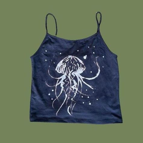 cute bleach tank hand painted original bleach tank link in bio #HandPainted #Jellyfish #TankTop #ForSale #ArtWear #OceanArt #UniqueFashion #SummerStyle #CustomClothing #AquaticDesign #FashionArtist #BeachWear #MarineLife #EcoFriendlyFashion #WomenFashion #TrendyTops #StylishAttire #HandmadeStyle #WearableArt Fish Print, Eco Friendly Fashion, Artist Style, Handmade Fashion, Printed Tank Tops, Trendy Tops, Jellyfish, Christmas List, Wearable Art