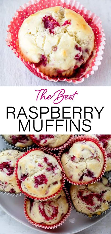 Raspberry Recipes Easy, Fresh Raspberry Desserts, Raspberry Cream Cheese Muffins, Raspberry Desserts Easy, Fresh Raspberry Recipes, Raspberry Recipes Dessert, Health Dessert Recipes, Raspberry Muffin Recipes, Raspberry Breakfast