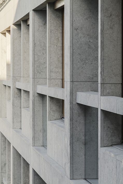 Gallery of Façade Panels - Italian Limestones - 4 Limestone Facade, Limestone Grey, Facade Panel, Building Facade, Residential Building, Neoclassical, Facades, Luxury Watch, Munich