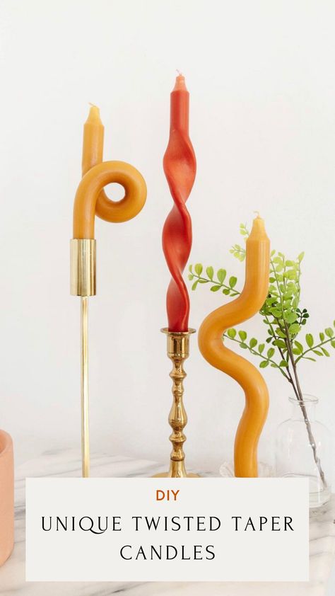 Twisted Candles DIY Aesthetic DIYS Home Decor Ideas DIY Taper Candles Diy Twisted Candles, Diy Taper Candles, Funky Candles, Lone Fox, Bendy Candles, Twisted Candles, Twist Candle, Drew Scott, Candles Diy