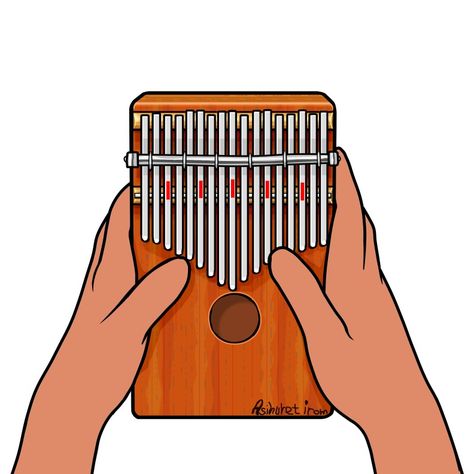 thumb piano(kalimba) Kalimba Drawing, Musical Instruments Clipart, African Instruments, Musical Pictures, African Musical Instruments, All Music Instruments, Thumb Piano, Folk Instruments, Beautiful Illustration