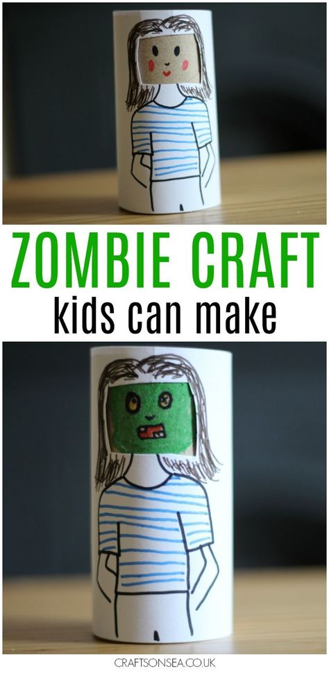 Easy Zombie Craft for Kids Zombie Crafts For Kids, Zombie Activities, Zombie Craft, Zombie Crafts, Museum Education, Zombie Party, Halloween Activities For Kids, Sewing Projects For Kids, Halloween Crafts For Kids