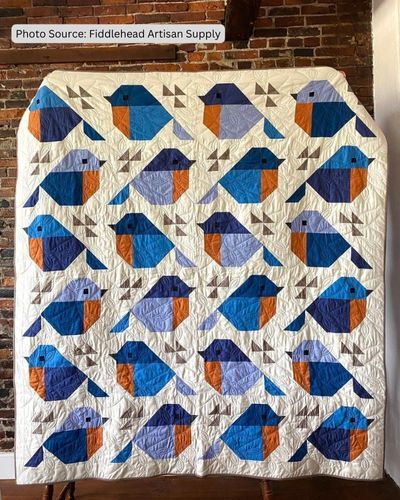 Top 10 Free Bird Quilt Patterns (+6 Bonus Patterns For Sale) Blue Bird Quilt Blocks Free Pattern, Modern House Quilt Patterns, Bird Quilt Block Pattern, Quilt Wall Hanging Ideas Free Pattern, Bird Quilt Patterns Free, Quilt Along Free, Pen And Paper Patterns, Free Bird Quilt Block Pattern, Sparrow Quilt Pattern Free