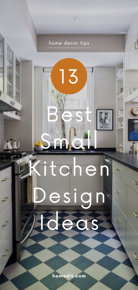 Searching for small kitchen design ideas for your kitchen, cottage, or tiny home? We’re sharing 13 small kitchen ideas and layouts that maximize space and organization without sacrificing style. Click through to discover modern and simple designs that help you get the most out of your small space! Small Kitchen Cabinets Ideas Layout Open Shelves, Small Kitchen Ideas Galley Layout, Galley Kitchen Remodel Ideas Layout, Galley Kitchens Small, Small Functional Kitchen Layout, Small Awkward Kitchen Layout, Small Kitchen Ideas Layout One Wall, Alley Kitchen Remodel Layout, Small Grey Kitchen Ideas