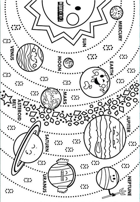 Solar System Coloring Pages, Solar System Activities, Space Preschool, Solar System Projects, Solar System Poster, Solar System Crafts, Easy Art For Kids, Kids Hero, Science Crafts