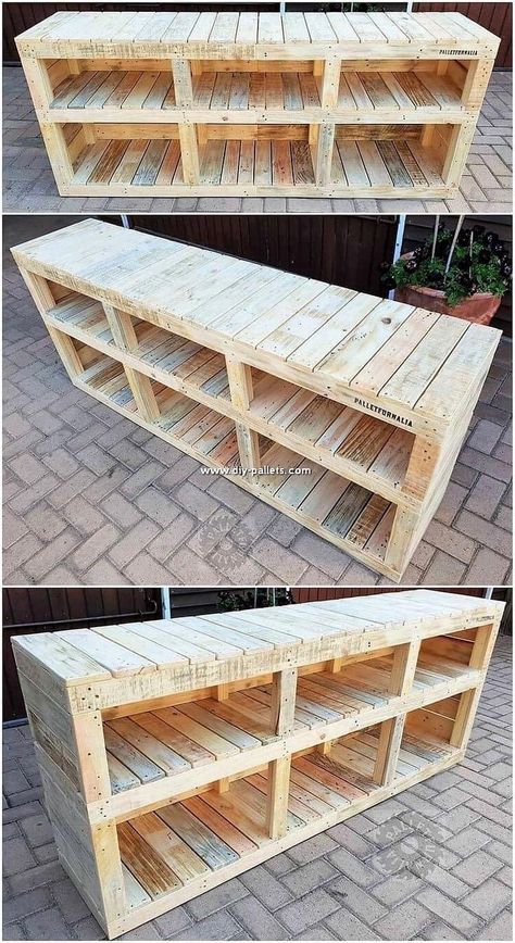 Shelving Cabinet, Kids Woodworking Projects, Wood Pallet Recycling, Pallet Cabinet, Pallet Kitchen, Woodworking Projects For Kids, Into The Wood, Pallet Shelves, Wooden Pallet Projects