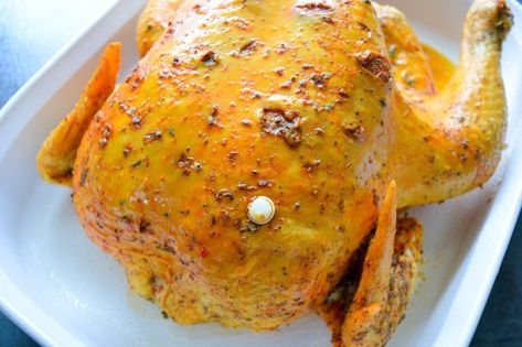 Puerto Rican Style Whole Roasted Chicken Recipe - The Coupon Project Puerto Rico Chicken, Puerto Rican Turkey, Baked Whole Chicken Recipes, Baked Whole Chicken, Puerto Rican Food Recipes, Whole Roast Chicken Recipe, Puerto Rican Chicken, Whole Roast Chicken, Whole Baked Chicken