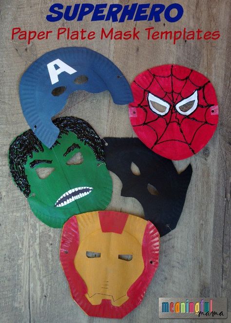 Super easy superhero paper plate crafts will make your little ones smile. Make a mask or shield for your favorite hero! Vampire Craft, Kids Crafts Masks, Superhero Template, Paper Plate Masks, Hero Crafts, Template Craft, Superhero Crafts, Paper Plate Crafts For Kids, Superhero Classroom