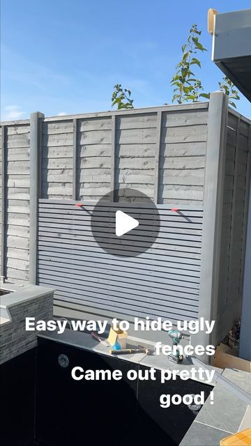 Fence Batten Ideas, Hiding Fence Ideas, Fence Privacy Ideas Diy, Garden Panelling Ideas, Landscaping To Hide Fence, Garden Fencing Ideas Decorative, Diy Slatted Fence, Garden Screens Ideas, How To Hide An Ugly Fence