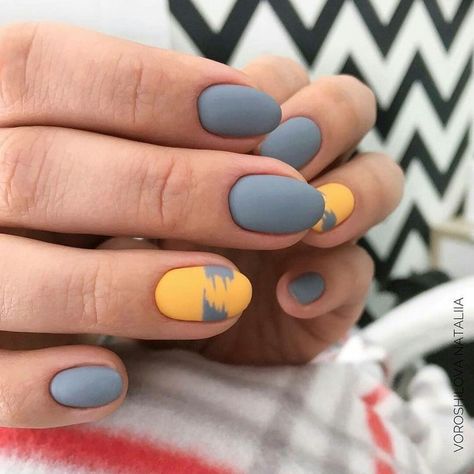 Pale Nails, Grey Acrylic Nails, Yellow Nail, Nagellack Trends, Nude Nail Designs, Matte Nails Design, Her Nails, Gray Nails, Super Nails