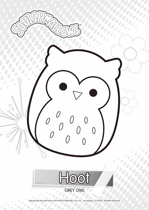 Squishmallows Hoot Coloring Pages. Squishmallows Coloring Pages, Squishmallow Coloring Pages, Blank Coloring Pages, Owl Printables, Owl Coloring Pages, Butterfly Printable, Free Coloring Sheets, Coloring Pages For Girls, Drawing Templates