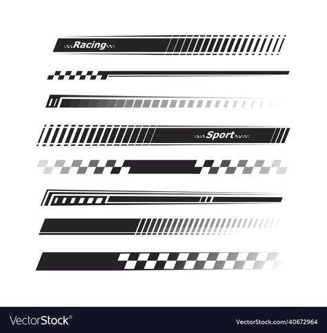 Racing Track Design, Sticker Car Design, Car Stripes Design, Car Sticker Design Logos, Racing Design Graphic, Car Sticker Design Graphics, Racing Stripes Design, Racing Logo Design, Race Car Illustration