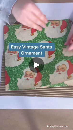 23K views · 414 reactions | Budget friendly vintage ornament #thriftedfinds #diyornaments #vintagestyle | Burlap Kitchen Burlap Kitchen, 10k Views, Santa Ornaments, Vintage Santa, Christmas Ornaments To Make, Cardboard Crafts, Diy Vintage, Vintage Christmas Decorations, Vintage Ornaments