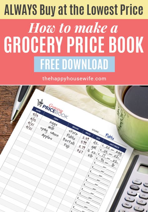 Grocery Price Book, Grocery Price List, Grocery List Organization, Couponing For Beginners, Grocery List Template, Money Savvy, Budget Advice, Save On Foods, Happy Housewife