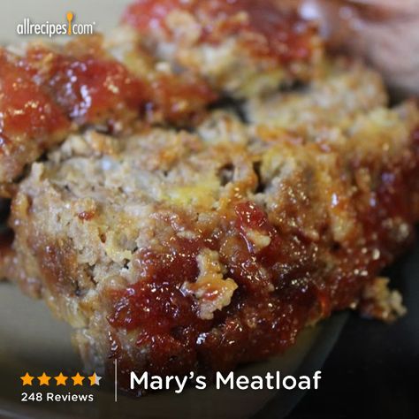 Mary's Meatloaf | It's the sweet, tangy topping that makes Mary's meatloaf recipe so special. Brown Sugar Meatloaf, Best Meatloaf, Sunday Recipes, Easy Meatloaf, Meatloaf Recipe, Meatloaf Recipes, Meatball Recipes, Ground Beef Recipes, Main Dish Recipes