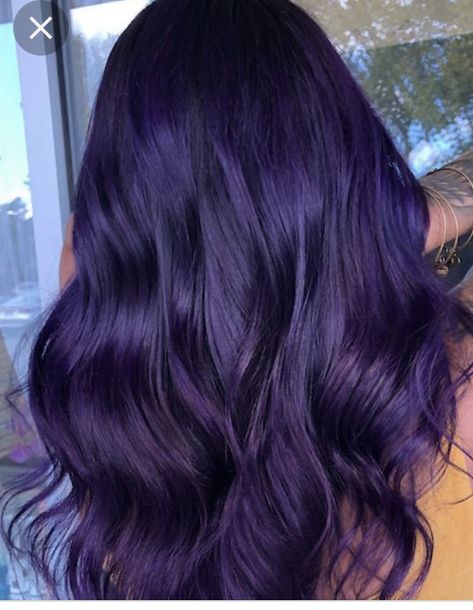 Dark Purple Halo Hair, Raven Purple Hair, Midnight Violet Black Hair, Brownish Purple Hair, Violet Blue Hair, Dark Purple Hair Ombre, Deep Purple Hair Color, Purple Hair Dark, Violet Hair Dye