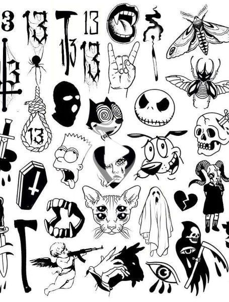 200 Best Tattoo Ideas for Men in 2022 | Sketches, Tattoo sketches, Flash art Desenhos Old School, Best Tattoo Ideas For Men, Tato Flash, Tato Minimal, Pola Tato, Art Flash, Tattoo Trend, Muster Tattoos, Creepy Halloween Decorations