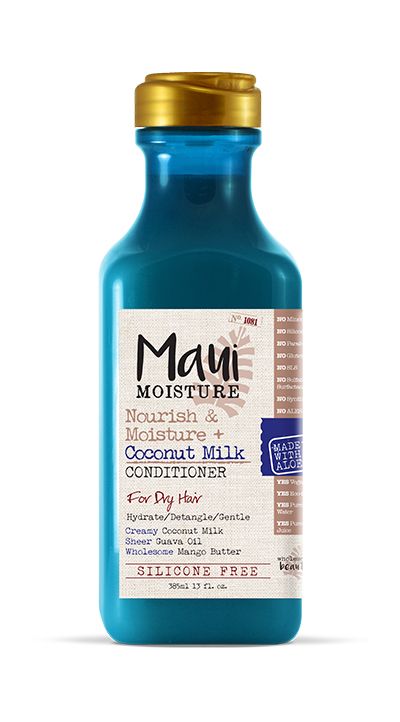 The coconut milk hair conditioner is a lightweight blend of guava extract and mango butter that helps nourish dry hair without any build-up. See more here. Maui Hair Products, Detangle Curly Hair, Cantu Hair Products, Coconut Milk Conditioner, Coconut Milk Shampoo, Maui Moisture, Nourishing Shampoo, Moisturizing Conditioner, Aloe Vera Juice